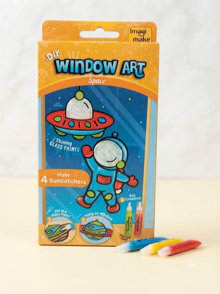 DIY Window Art – Space Kit (Make 4 Suncatchers & Stickers)