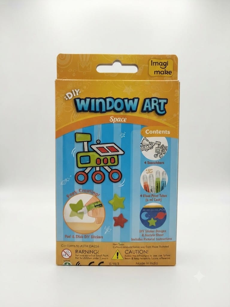 DIY Window Art – Space Kit (Make 4 Suncatchers & Stickers)