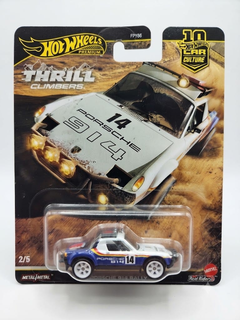 Hot Wheels Premium Car Culture – Thrill Climbers Porsche 914 Rally | 1:64 Scale Die-Cast Car (2/5) with Real Riders