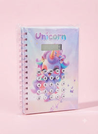 Magical Unicorn Calculator Spiral Notebook | Cute Stationery & Diary for Kids and Teens