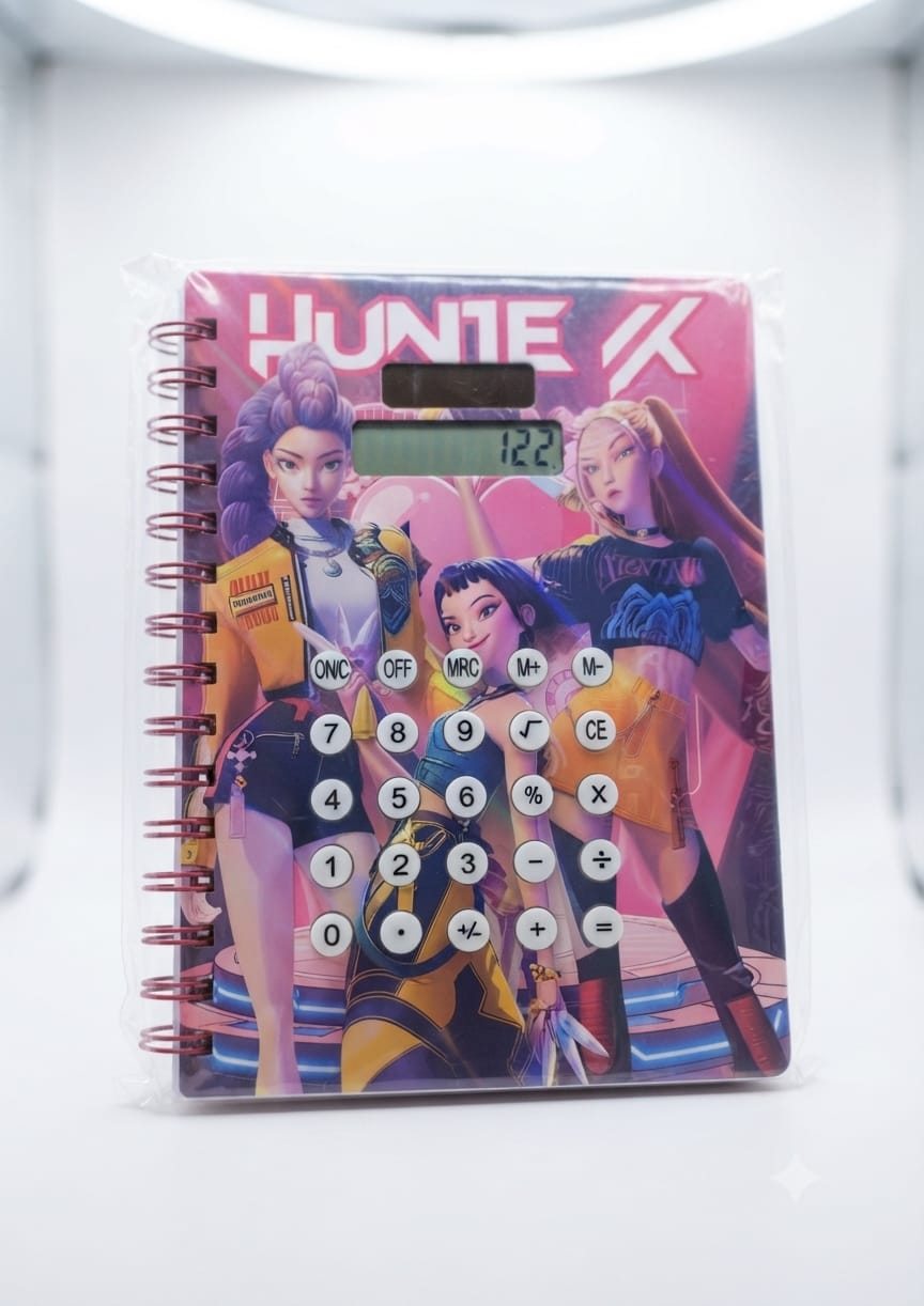 HUNTER X Calculator Spiral Notebook | Action Character Stationery & Journal