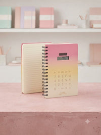 Studio Essentials Ombre Calculator Spiral Notebook | Aesthetic Lined Journal & Planner