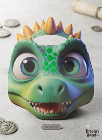 Little Dino Die-Cut Shaped Character Notebook & Gift Bag