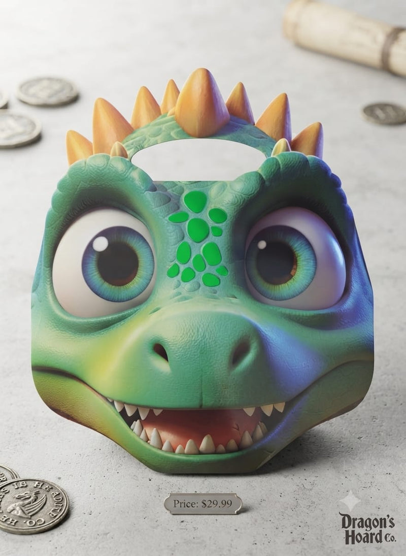Little Dino Die-Cut Shaped Character Notebook & Gift Bag