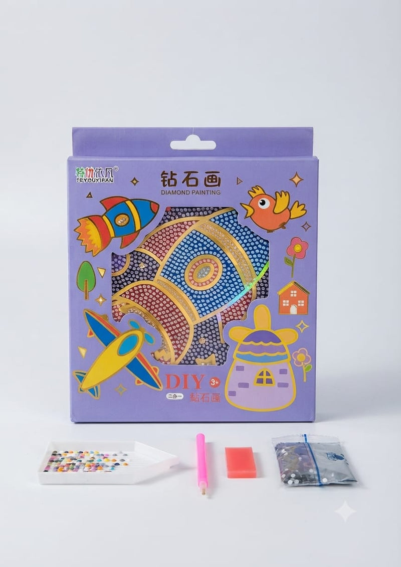 Kids' DIY 5D Diamond Painting Art Kit | Creative Gem Sticker Craft Set