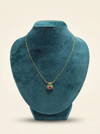 Blooming Floral Gemstone Pendant Gold Collar Necklace