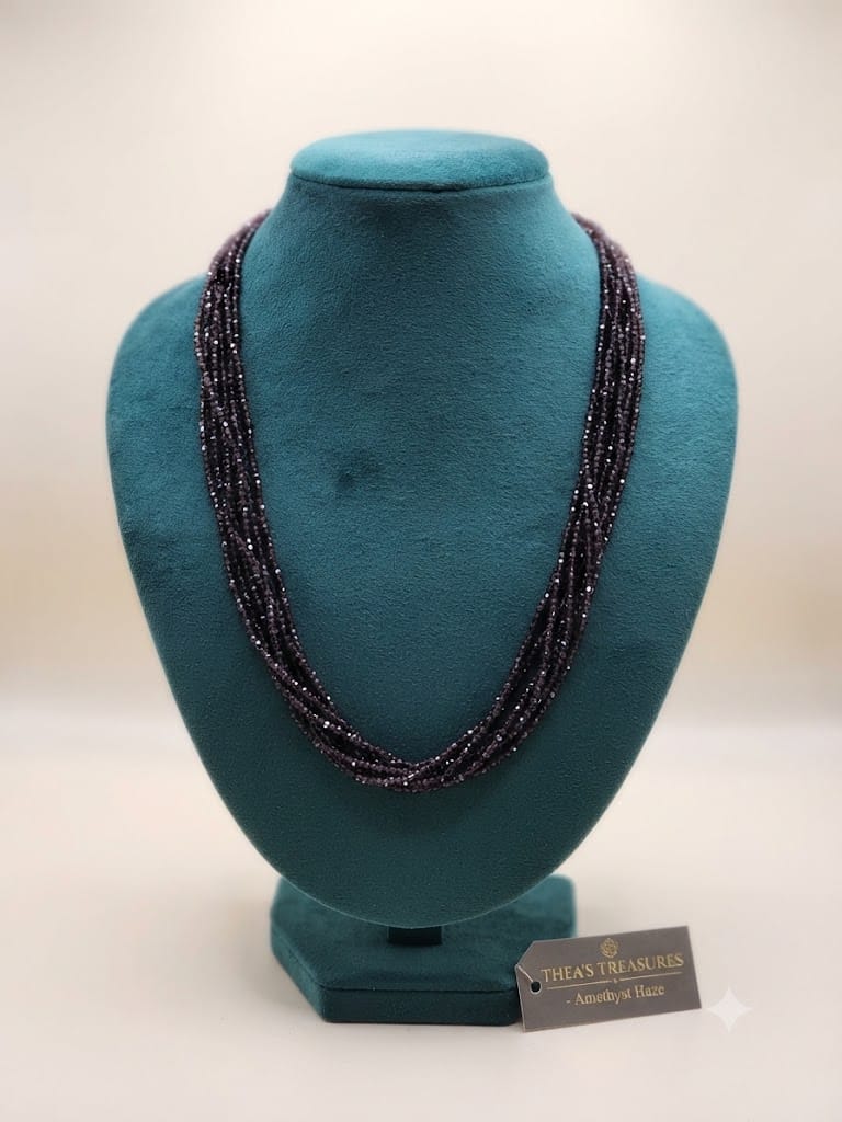 THEA'S TREASURES Multi-Strand Gemstone & Pearl Cascade Layered Necklace