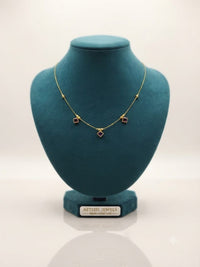 Delicate Multi-Stone Station Gold Collar Necklace – Station Charm Choker