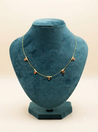 Delicate Multi-Stone Station Gold Collar Necklace – Station Charm Choker